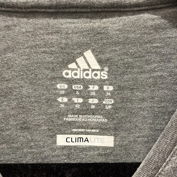 Adidas Short Sleeve Running Top, Light Grey, Size S, EUC - Picture 3 of 4